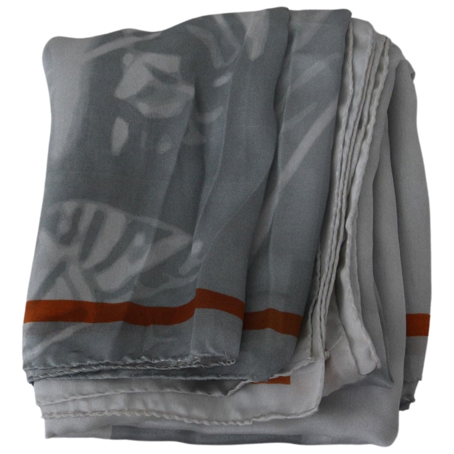 Costume National Gray Red Silk Shawl Foulard Wrap Scarf Silk Wrap Shawls