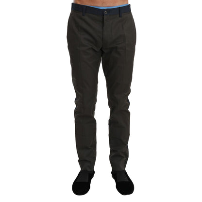Dolce & Gabbana Elegant Slim Fit Striped Casual Pants