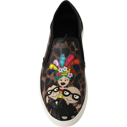 Dolce & Gabbana Leather Leopard #dgfamily Loafers Shoes