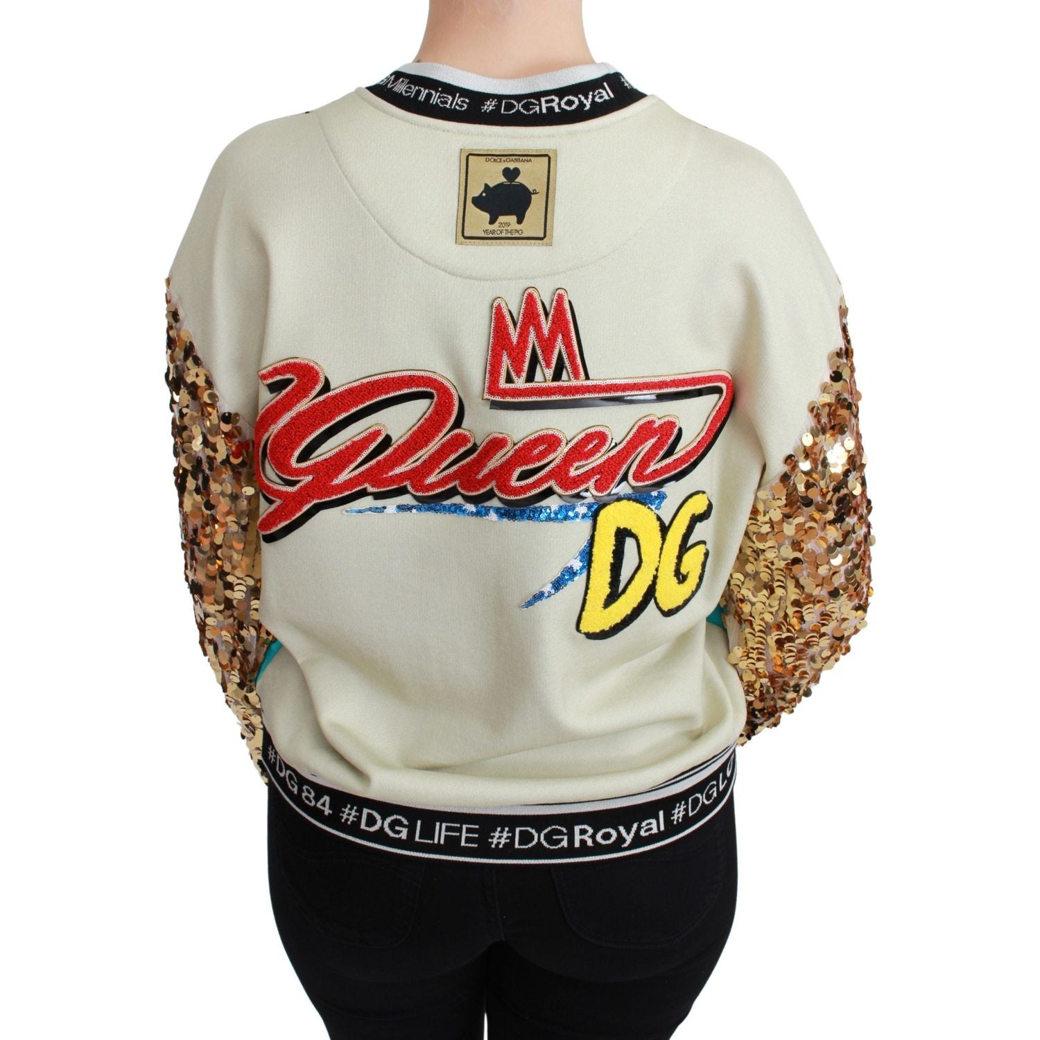 Dolce & Gabbana Year of the Pig Sequined Top  Sweater