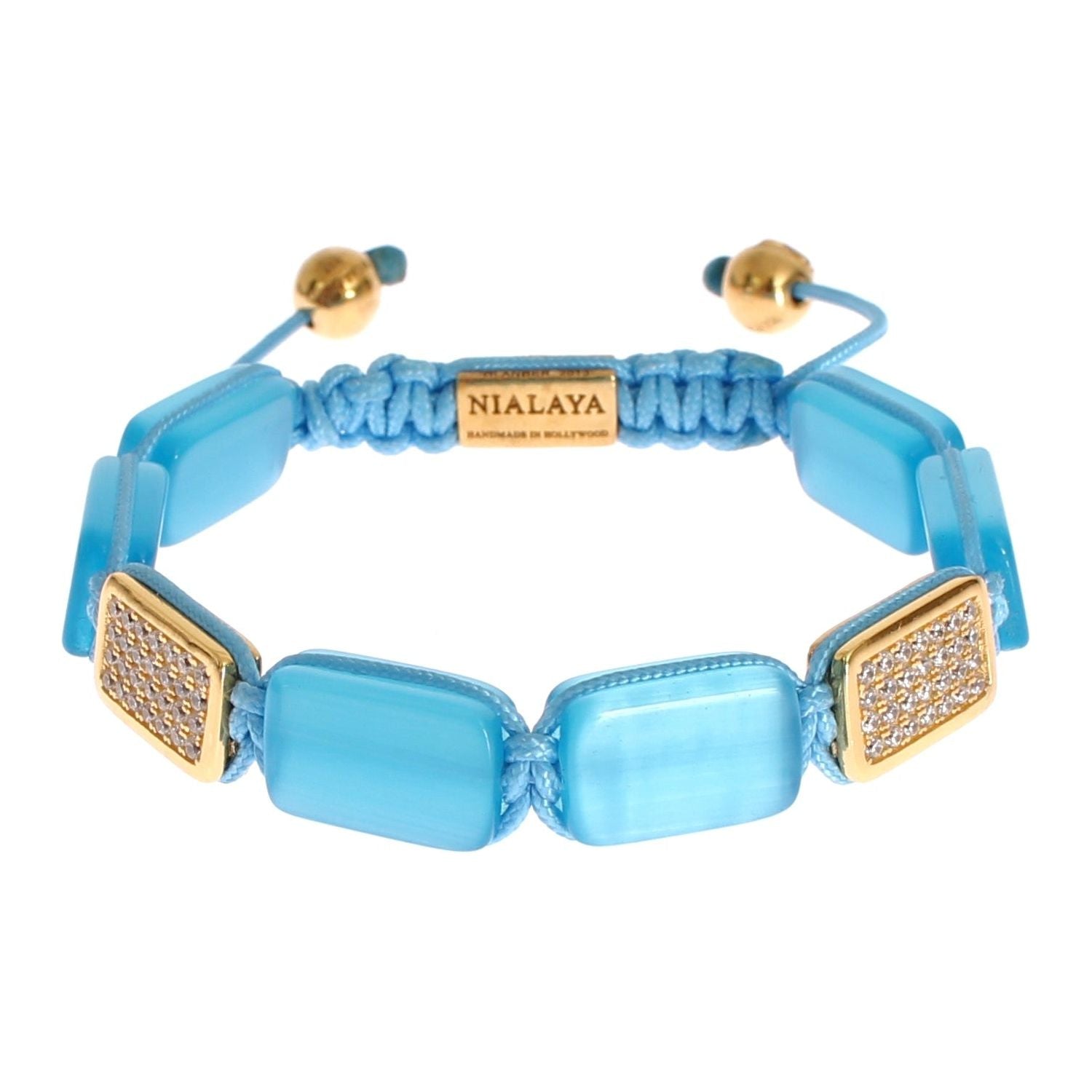 Nialaya CZ Opal 18K Gold 925 Bracelet