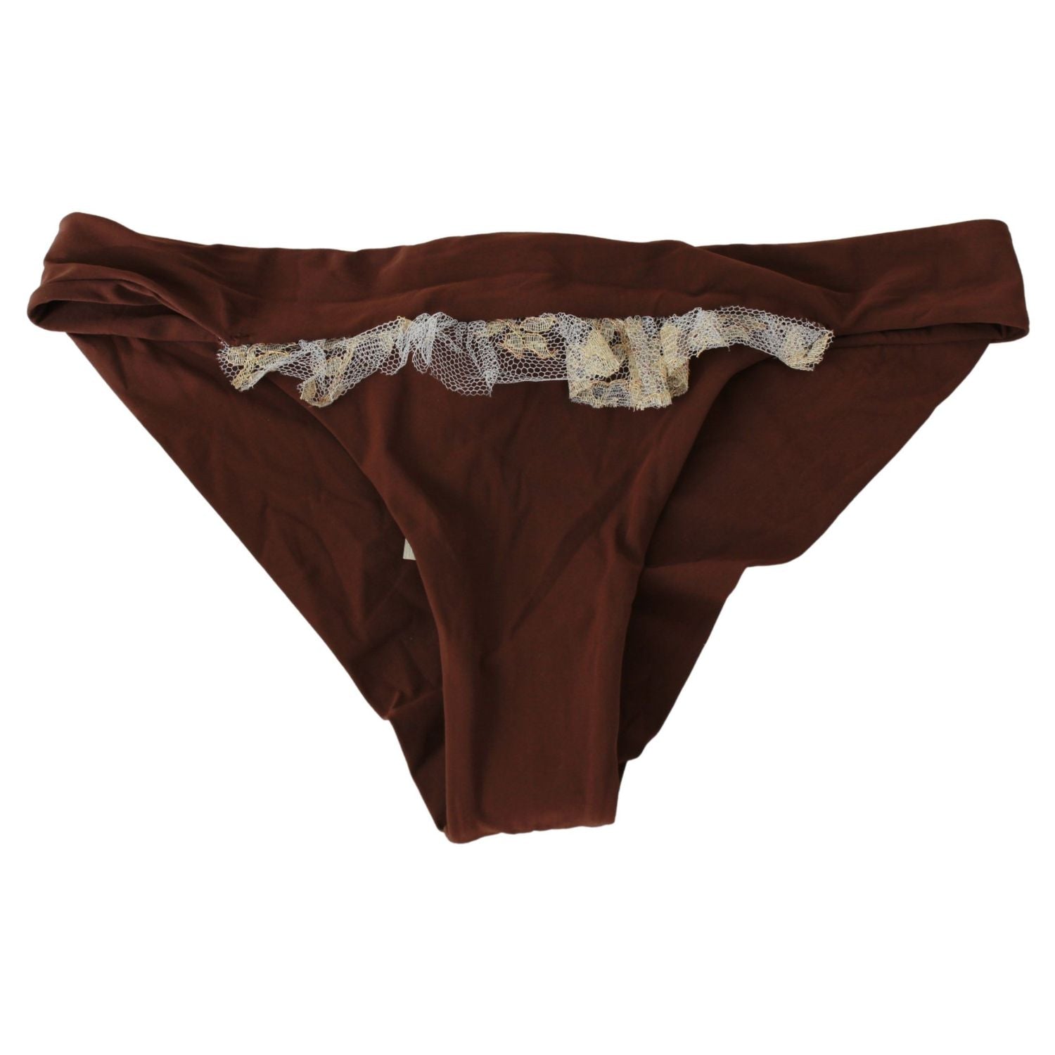 PINK MEMORIES Brown Lace Beachwear Two Piece Bikini Swimsuit