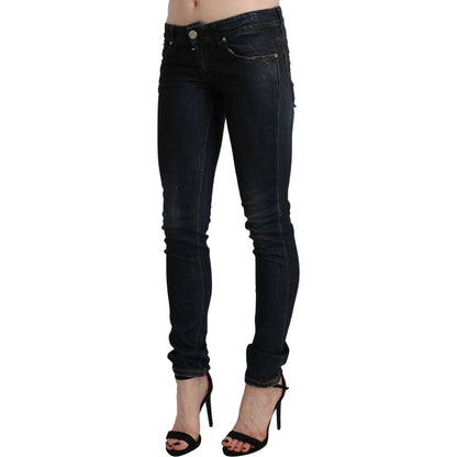 Acht Black Washed Low Waist Skinny Denim Jeans Jeans & Pants