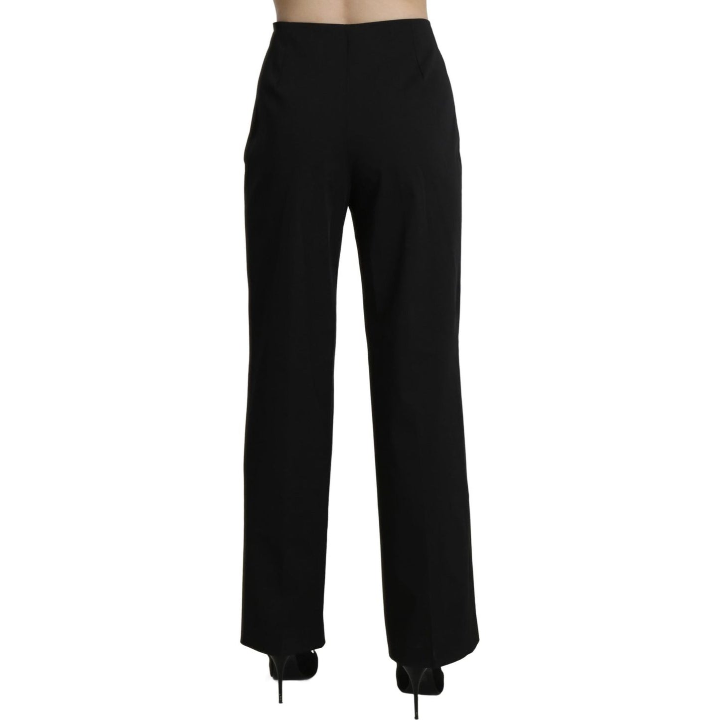 BENCIVENGA Black High Waist Straight Dress Trouser Pants Jeans & Pants