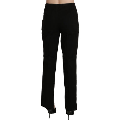 BENCIVENGA Black High Waist Straight Dress Trouser Pant Jeans & Pants