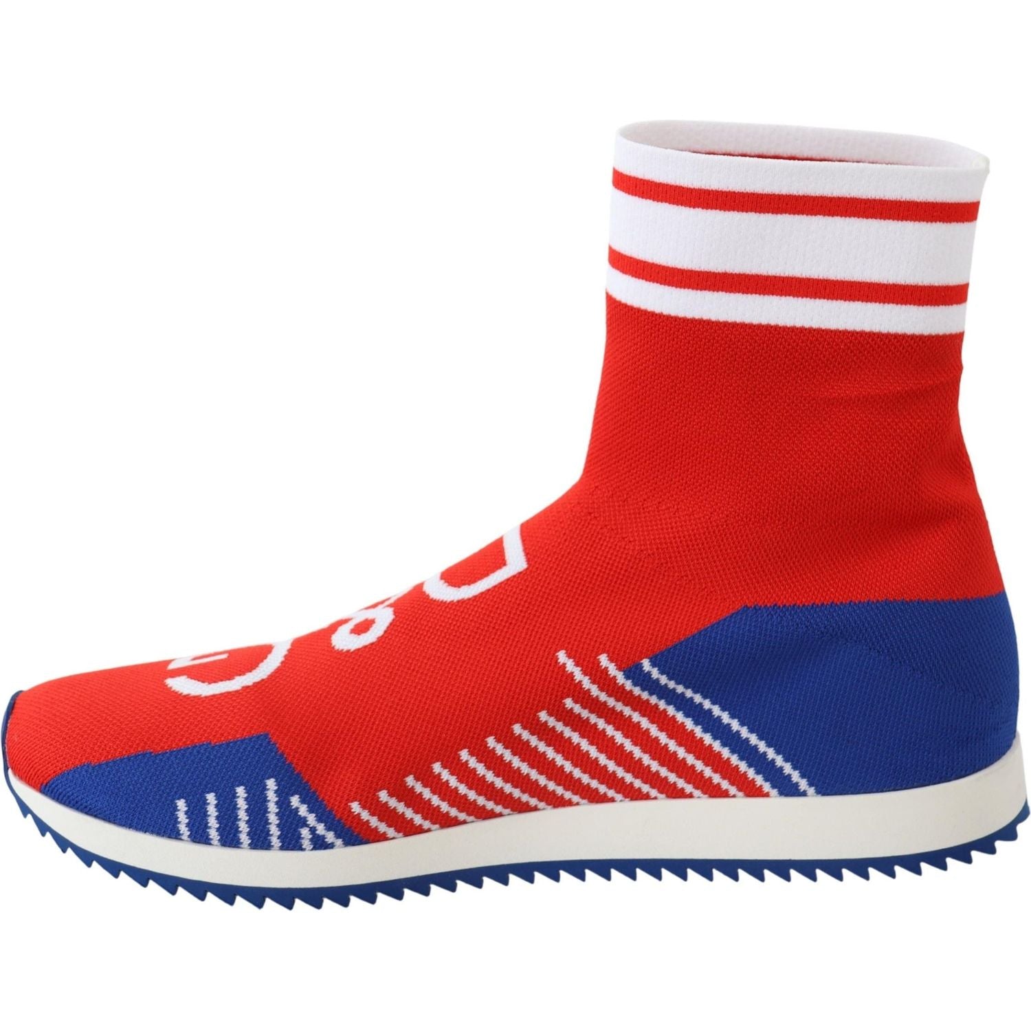 Dolce & Gabbana Blue Red Sorrento Logo Sneakers Socks Shoes