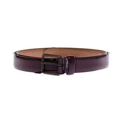 Dolce & Gabbana Purple Leather Logo Cintura Gürtel Belt Belt