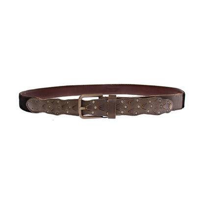Dolce & Gabbana Brown Leather Logo Cintura Gürtel Belt Belt