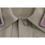 Andrea Incontri Sleeveless Beige Cotton Tank Top with Brooches Andrea Incontri Slate Gray