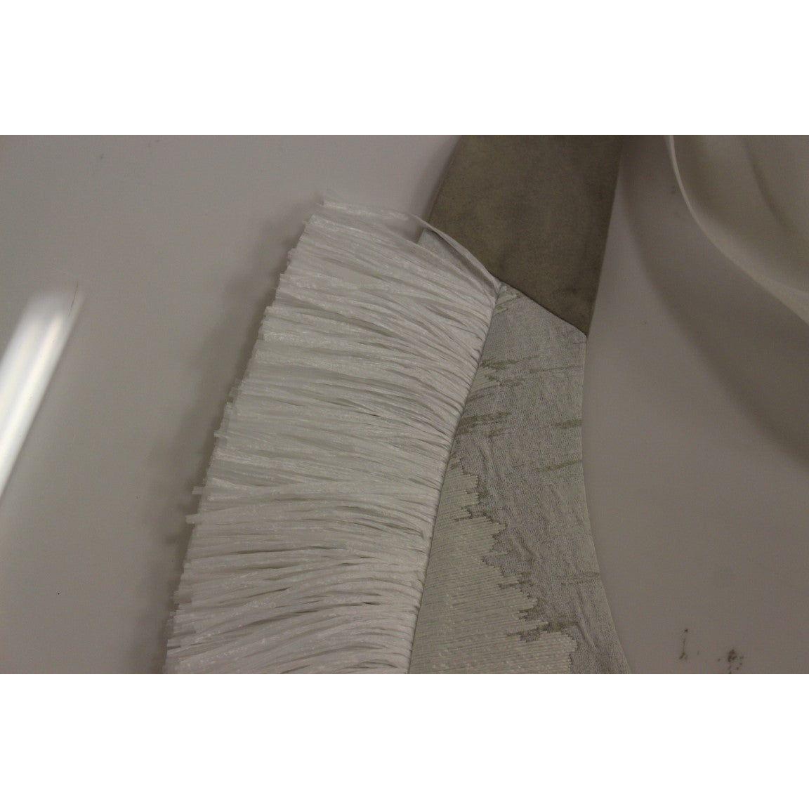 Arzu Kaprol White Lashes Open Back Vest Jacket