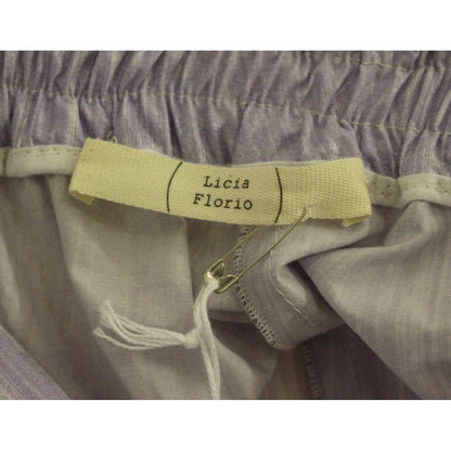 Licia Florio Purple Above-Knee Wrap Shorts