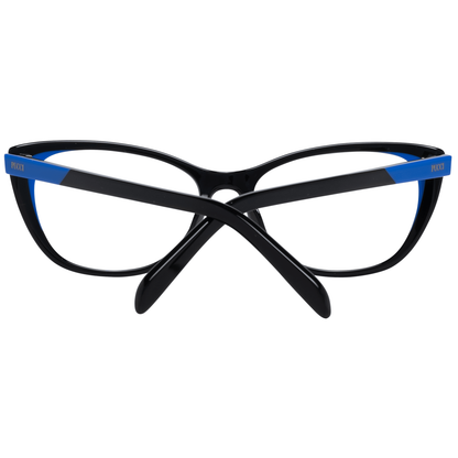 Alt Tag: Emilio Pucci Black Plastic Glasses (Frames) with full-rim black design for women