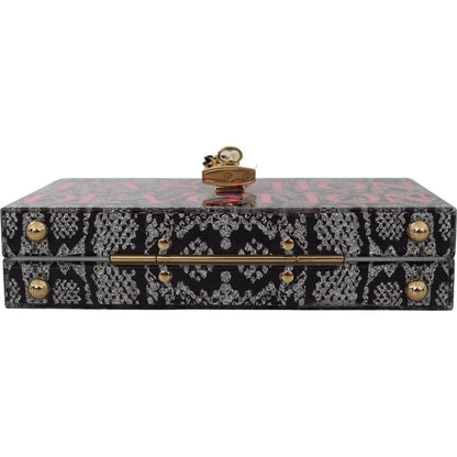 Dolce & Gabbana Gray Fashion Devotion Clutch Plexi SICILY BOX Purse WOMAN SHOULDER BAGS