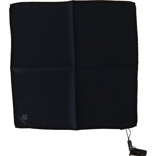 Dolce & Gabbana Black Square Handkerchief 100% Silk Scarf