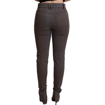 PLEIN SUD Brown Cotton Stretch Skinny Denim Jeans