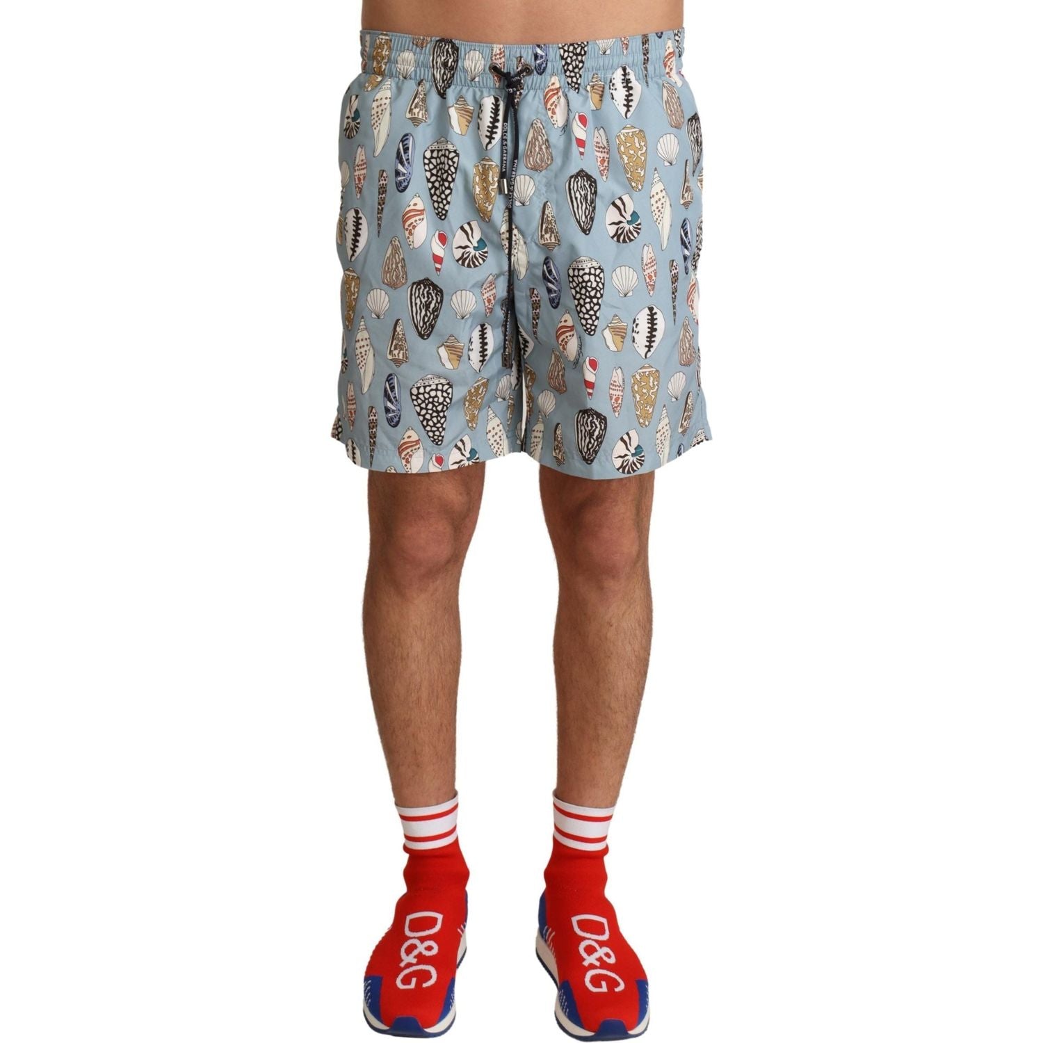Dolce & Gabbana Blue Seashell Beachwear Swimwear Shorts