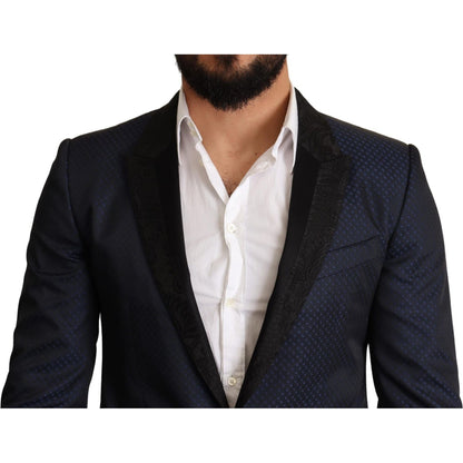 Dolce & Gabbana Blue Wool Slim Fit MARTINI Blazer Jacket