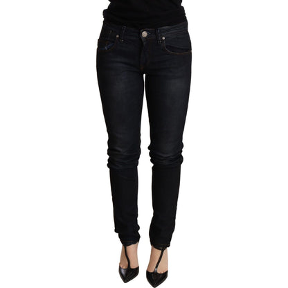 Acht Blue Washed Low Waist Skinny Denim Trouser WOMAN TROUSERS