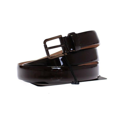 Dolce & Gabbana Brown Leather Logo Belt Cintura Belt WOMAN BELTS