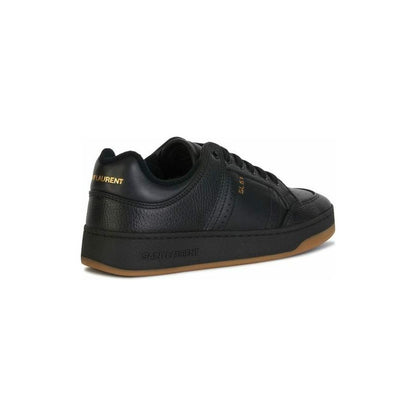 Saint Laurent Elegant Black Low-Top Leather Sneakers MAN SNEAKERS