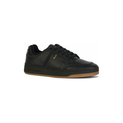 Saint Laurent Elegant Black Low-Top Leather Sneakers MAN SNEAKERS