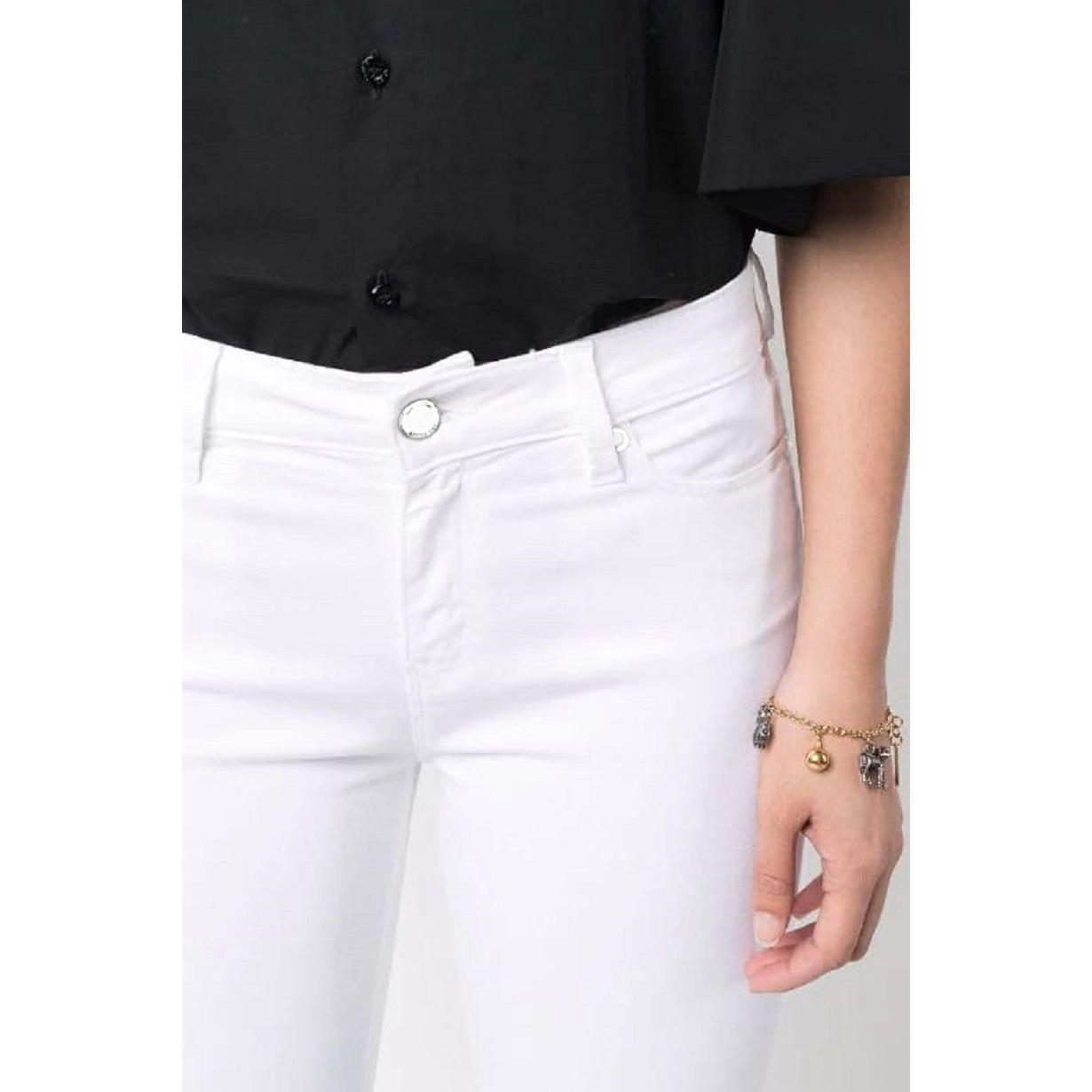Love Moschino White Cotton Jeans Denim