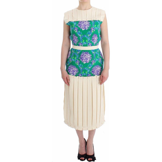 Caterina Gatta Multicolor Dress Gown Floral Sleeveless Gown WOMAN DRESSES