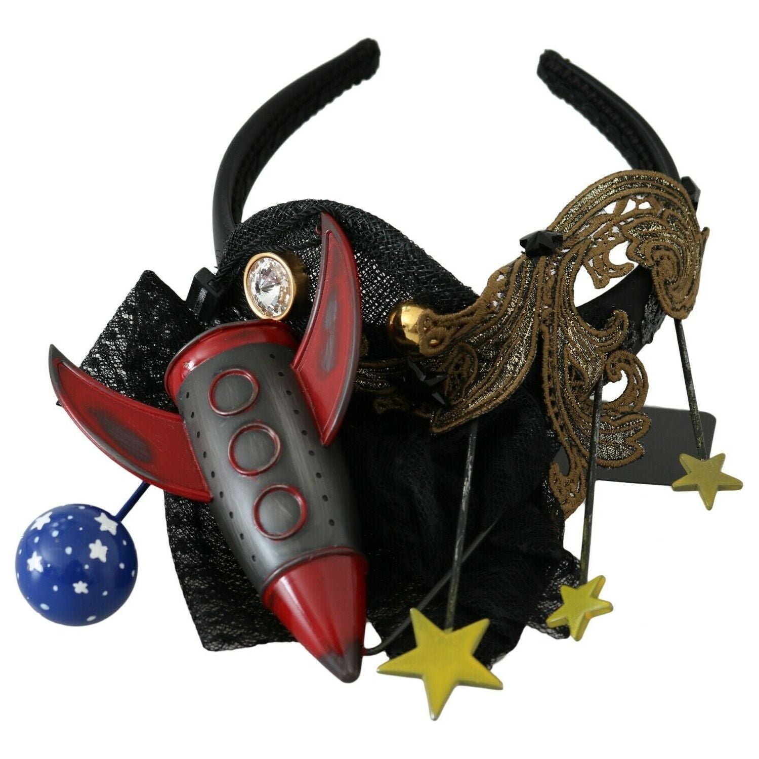 Dolce & Gabbana Rocket Crystal Stars Tiara Diadem Headband