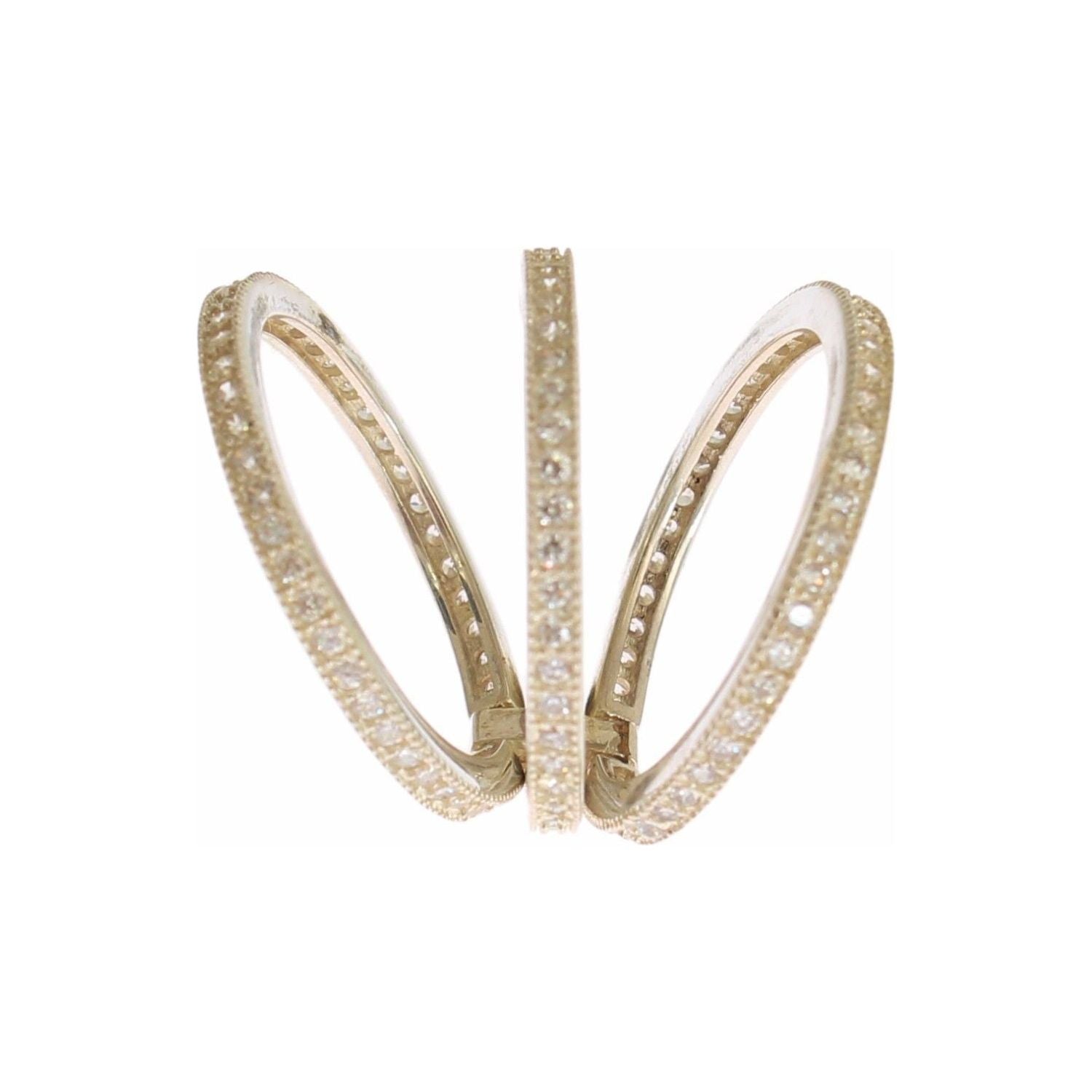 Nialaya Silver Womens Clear CZ 925 Sterling Ring