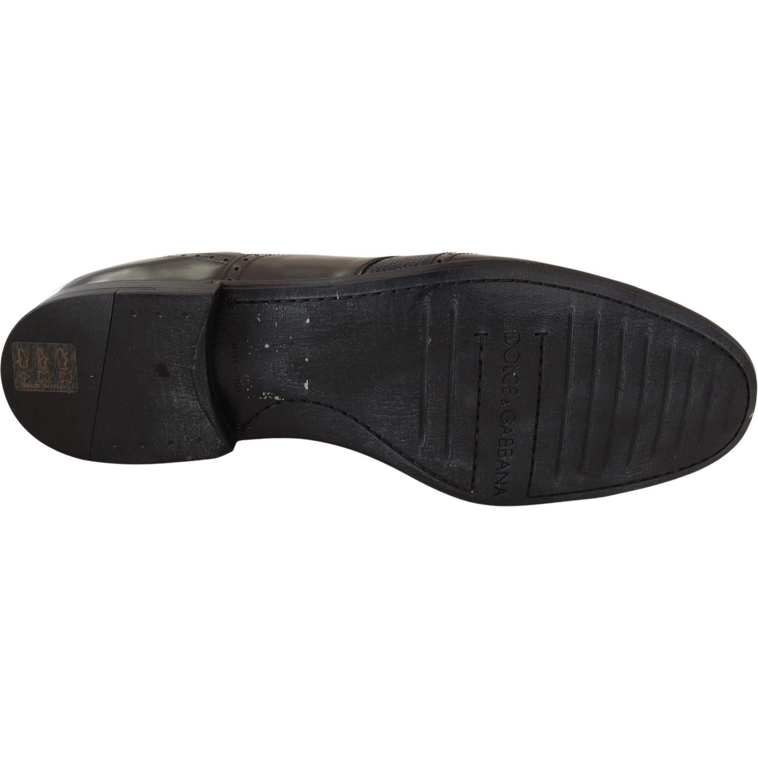 Dolce & Gabbana Brown Lizard Skin Leather Oxford Dress Shoes