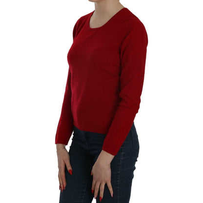 MILA SCHÖN Red Round Neck Pullover Cashmere Sweater WOMAN SWEATERS