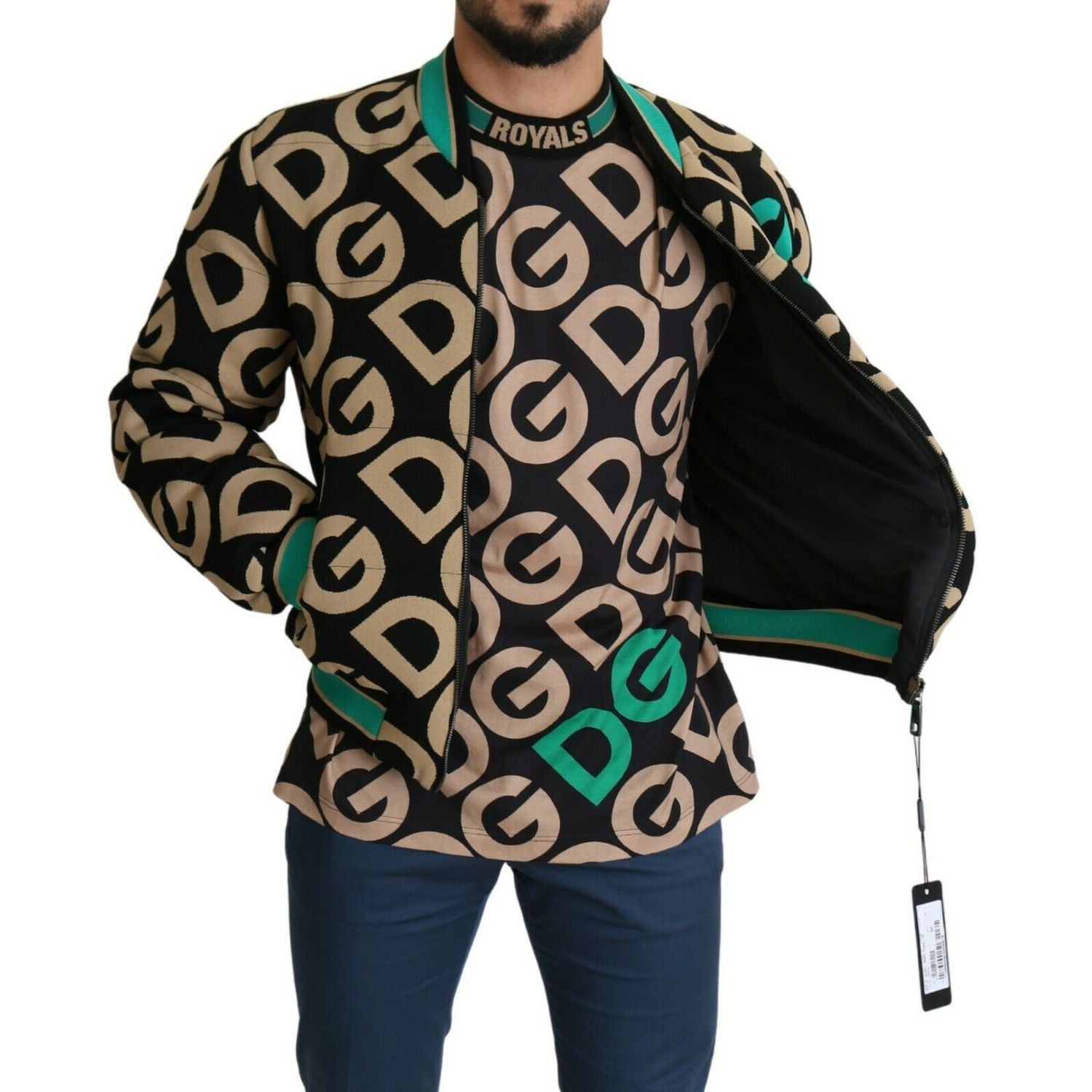 Dolce & Gabbana Multicolor DGMILLENNIALS Logo Print Jacket