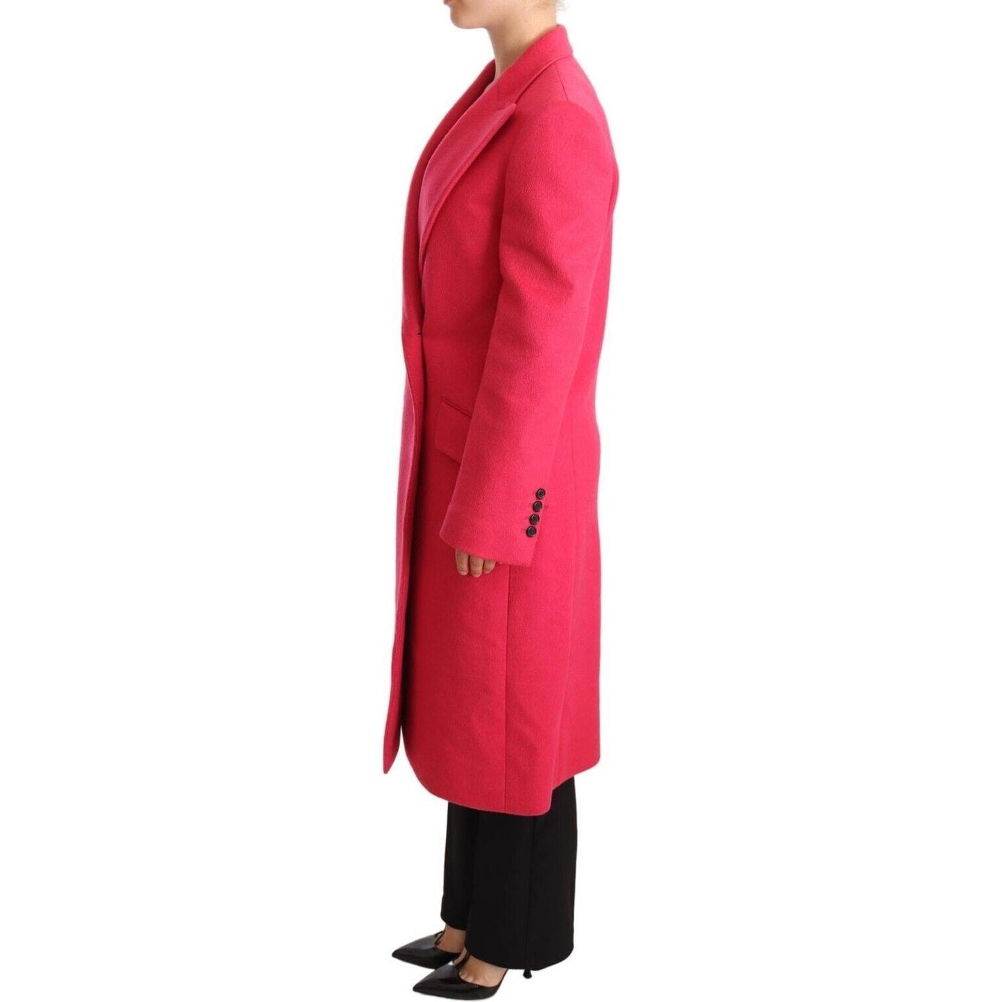 Dolce & Gabbana Pink Double Breasted Trenchcoat Jacket