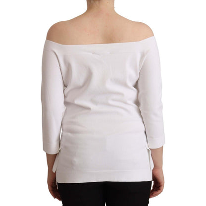 EXTERIOR White Long Sleeves Off Shoulder Women Top Blouse WOMAN TOPS AND SHIRTS