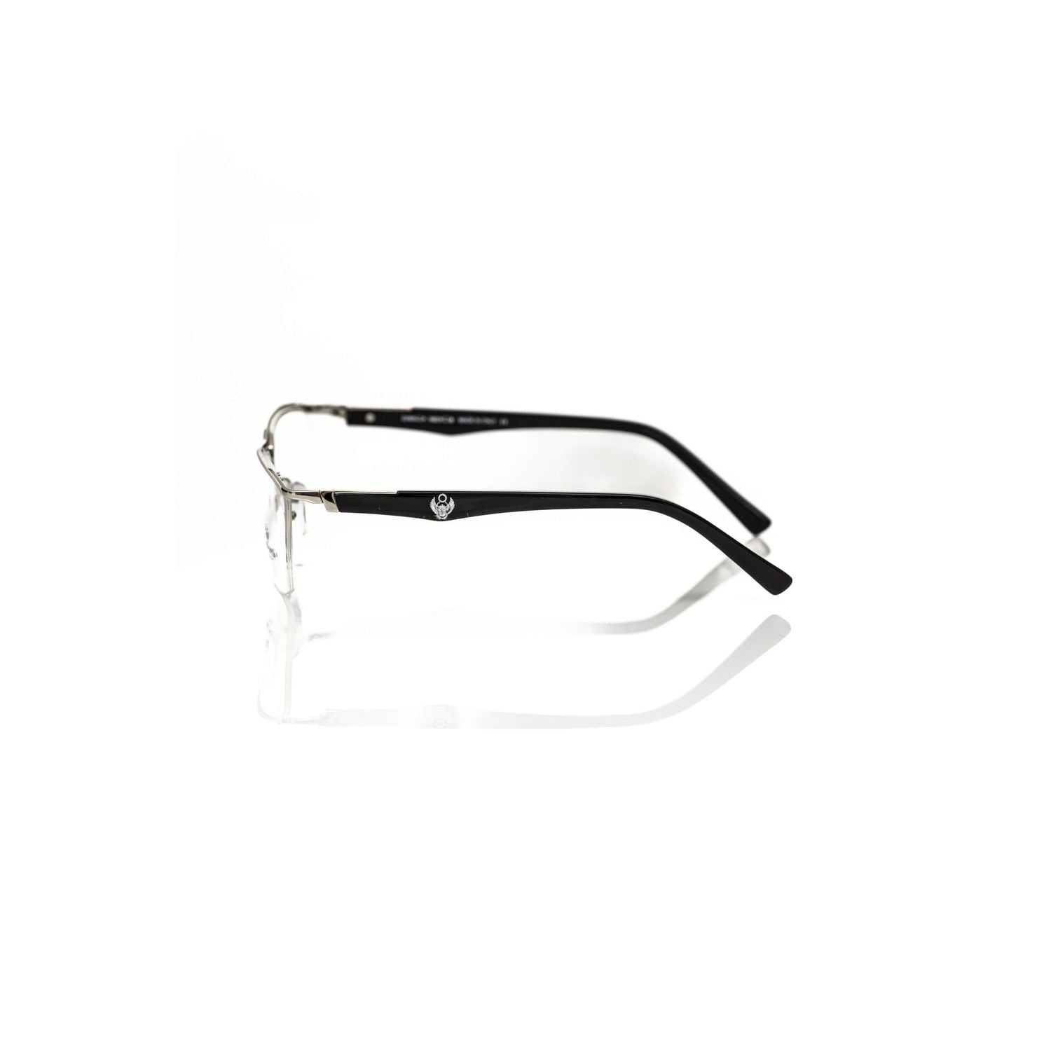 Frankie Morello Black Metallic Fibre Glasses Frame