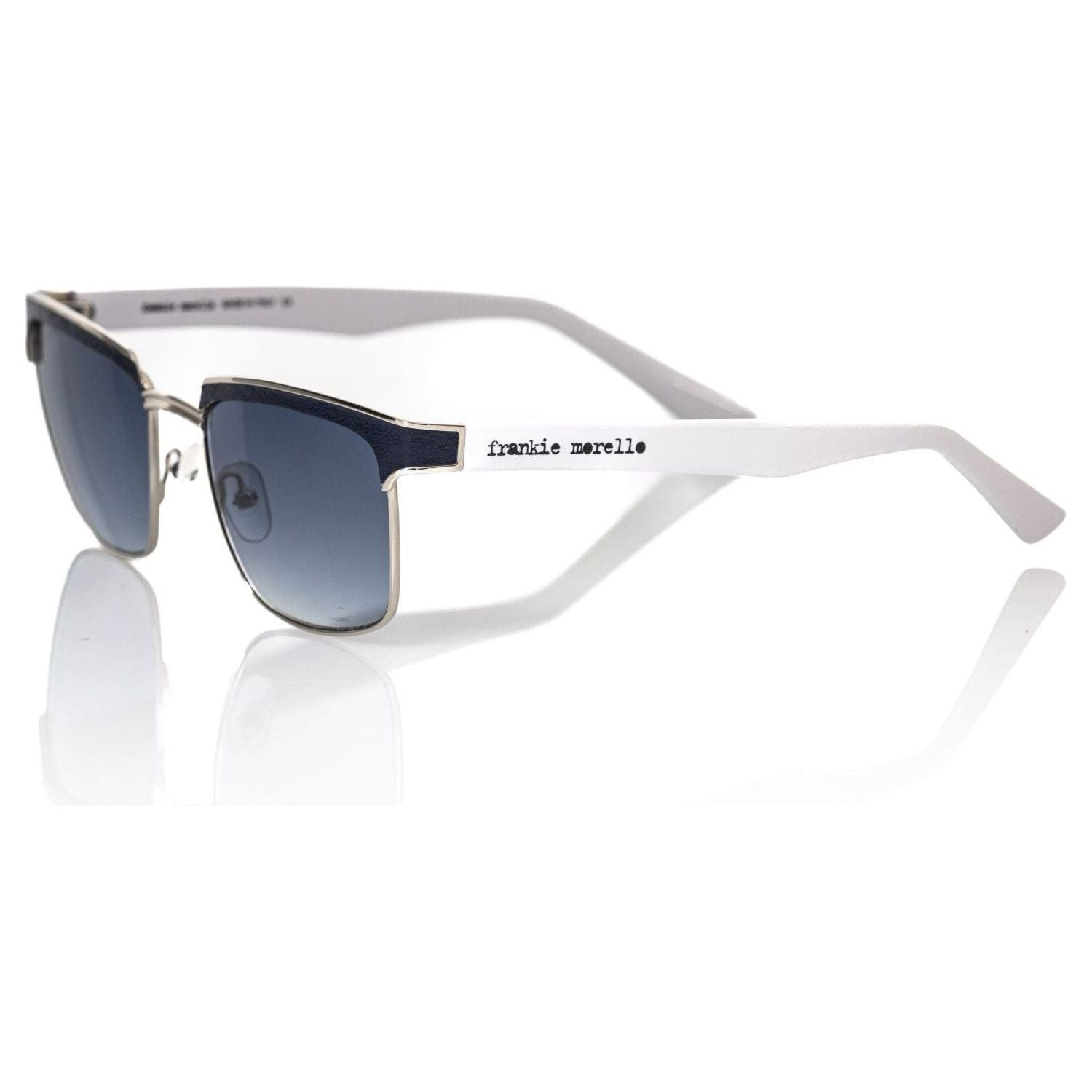 Frankie Morello Black Metallic Fiber Men's Sunglass