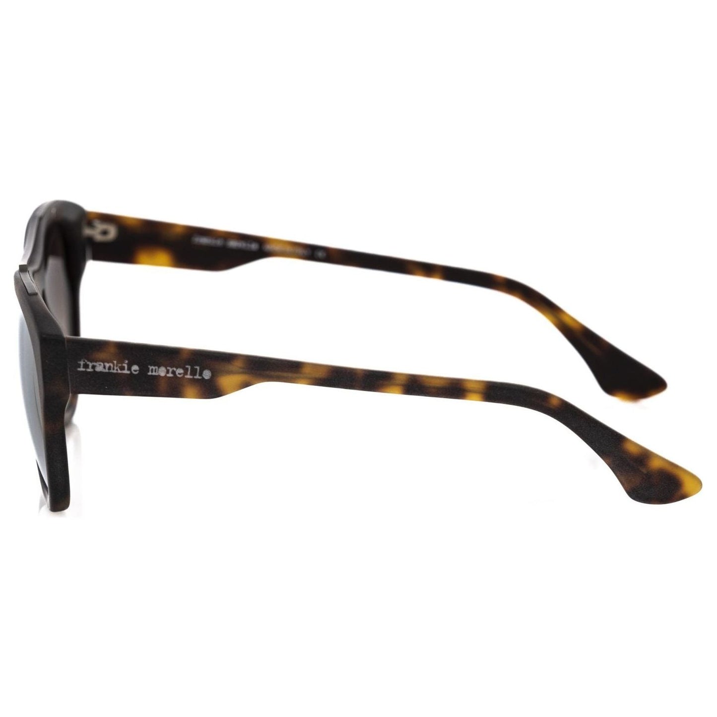 Frankie Morello Brown Acetate Men's Sunglass