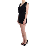 Roccobarocco Black Embellished Jersey Mini Sheath Short Dress SIG11565-3
