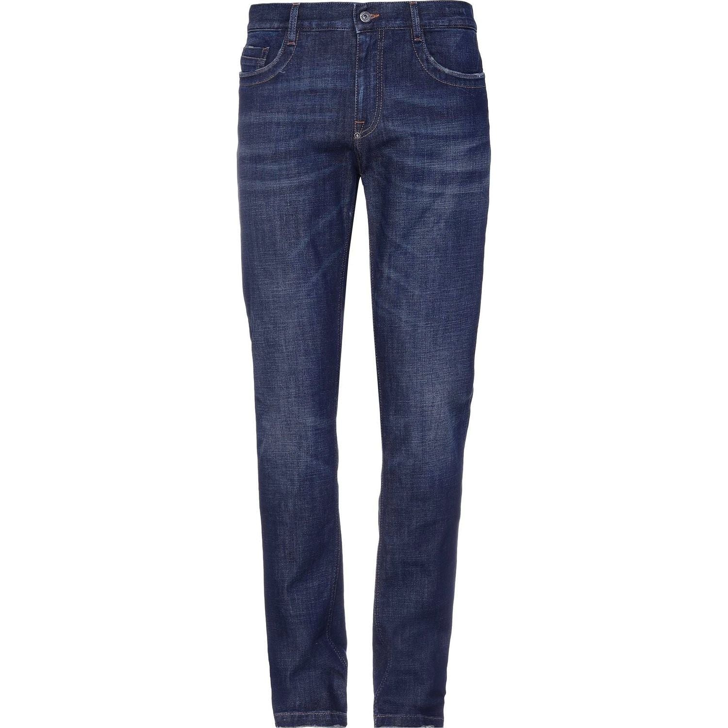 Bikkembergs Blue Cotton Jeans Denim