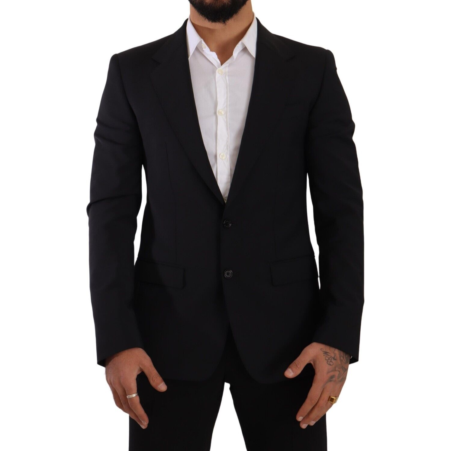 Dolce & Gabbana Black Slim Fit Vest 2 Button MARTINI Blazer