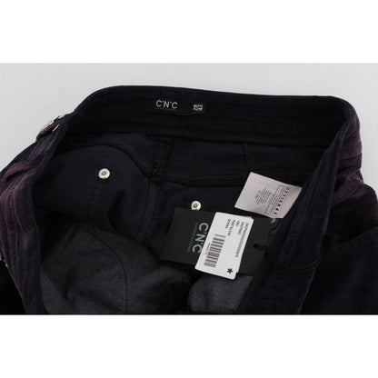 Costume National Purple Cropped Corduroys Jeans