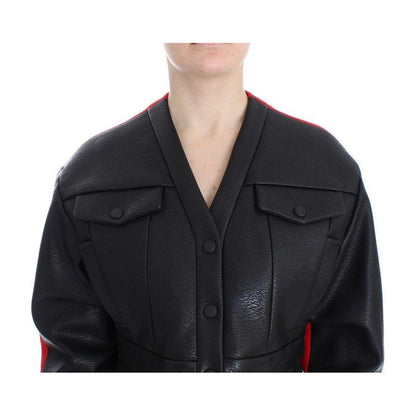 KAALE SUKTAE Black Short Croped Coat Bomber Jacket Coats & Jackets