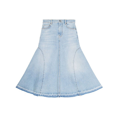 Ganni Flared denim skirt