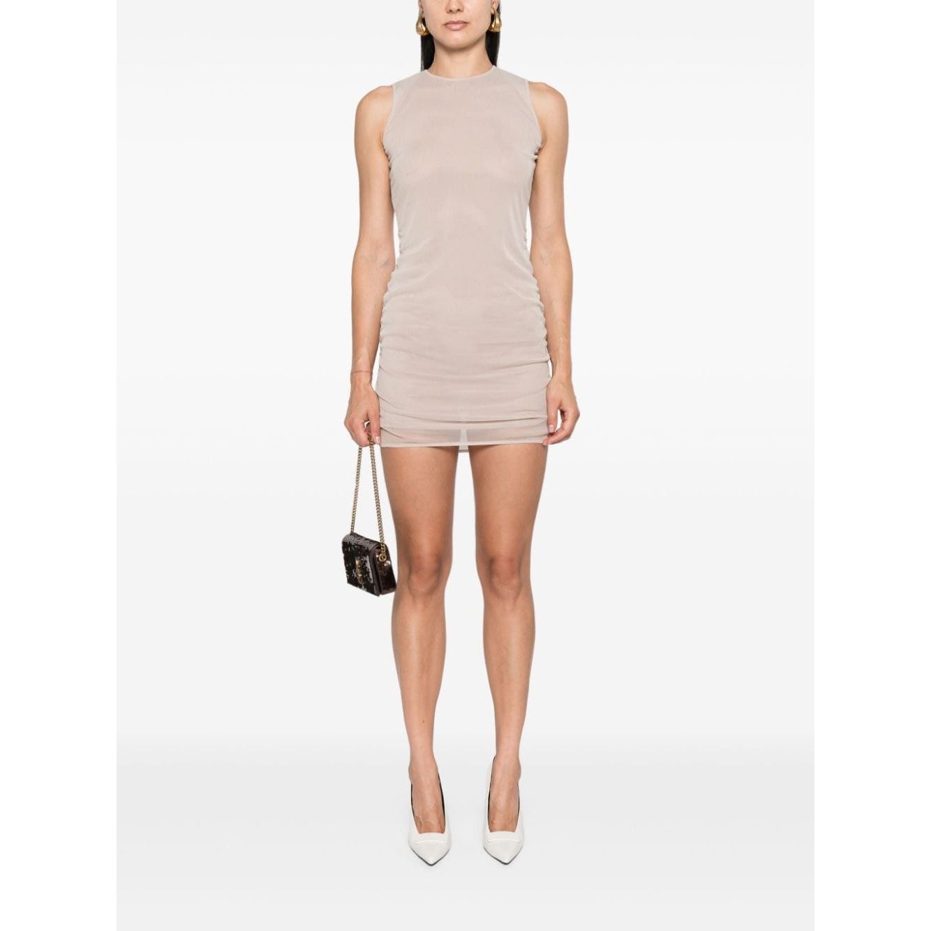 Saint Laurent Short Dress With Ruffles