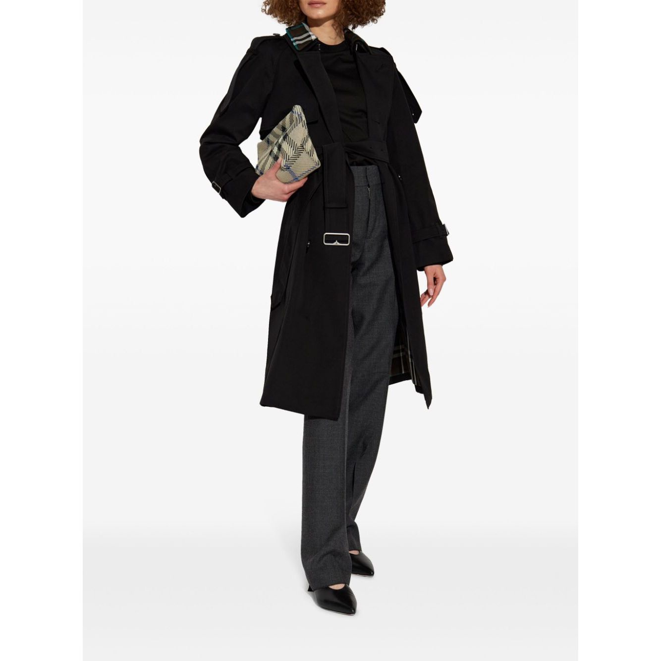 Burberry detachable-collar trench coat