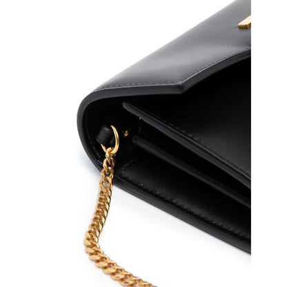 Balmain logo-plaque leather crossbody bag Clutches