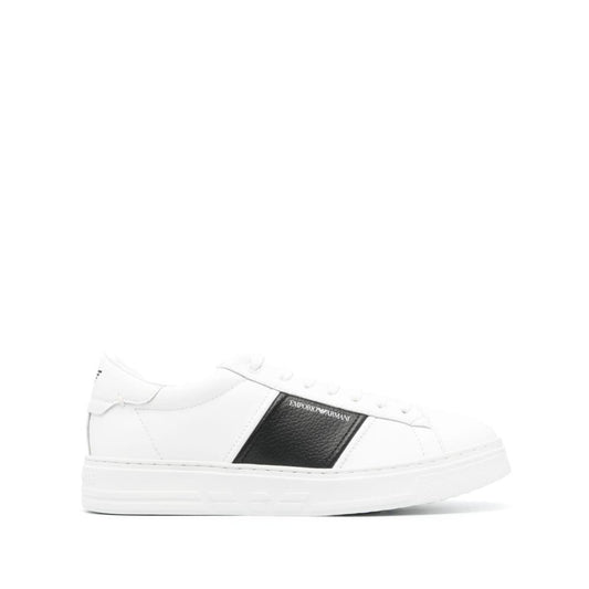 Emporio Armani Leather sneakers with logo detail