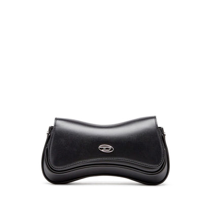 Diesel Play-Semi gloss leather shoulder bag Clutches