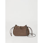 Brunello Cucinelli Mellow mini bucket bag in suede with precious chain MBHID2667C8187-P25