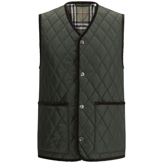 Burberry diamond-quilted sleeveless jacket